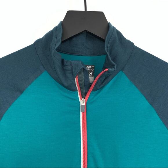 ICEBREAKER Women's Merino GT Quarter Zip Pullover Teal Pink S - Picture 2 of 9